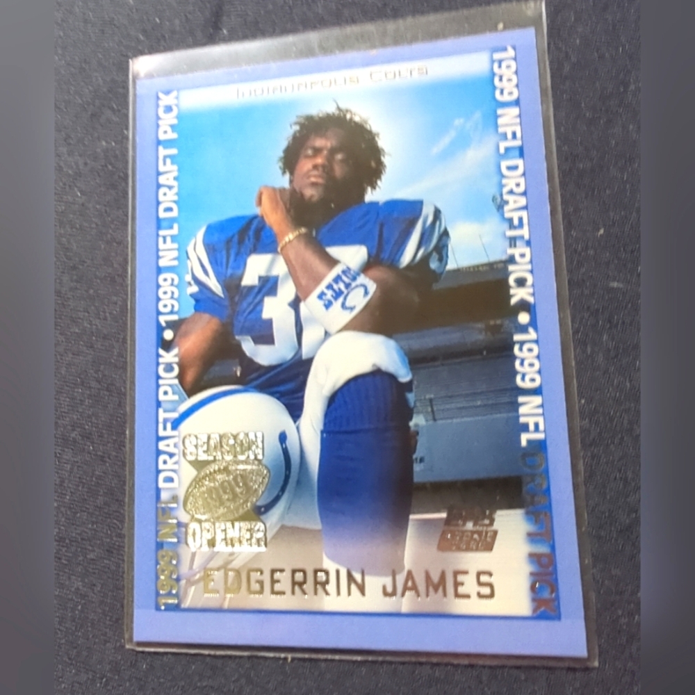 1999 Topps Season Opener NFL Draft Pick Edgerrin James #155 Rookie RC HOF
